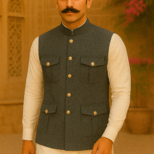 Charcoal Gray Nehru Jacket