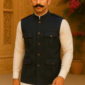 Classic Midnight Navy Nehru Jacket