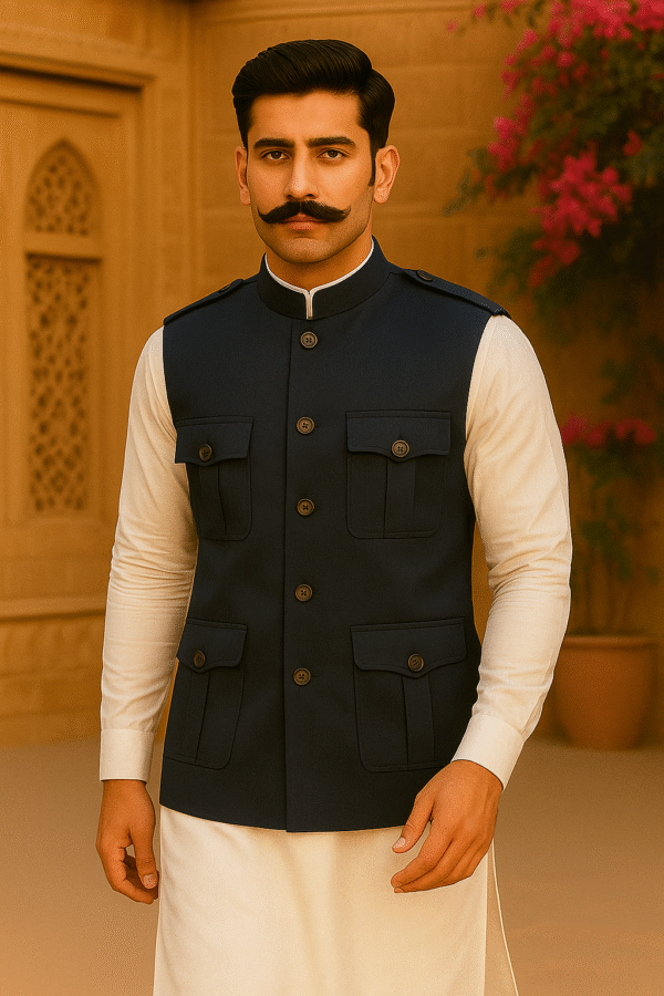 Classic Midnight Navy Nehru Jacket