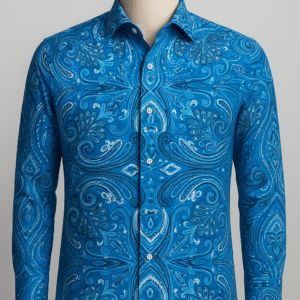 Blue Design Rajwadi Shirt